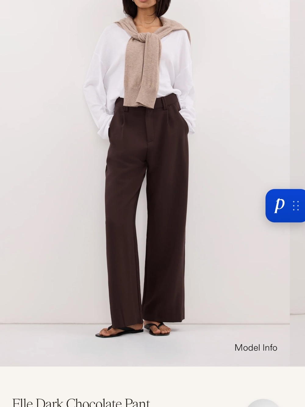 DISSH - Ella Dark Chocolate Wide-Leg Pants